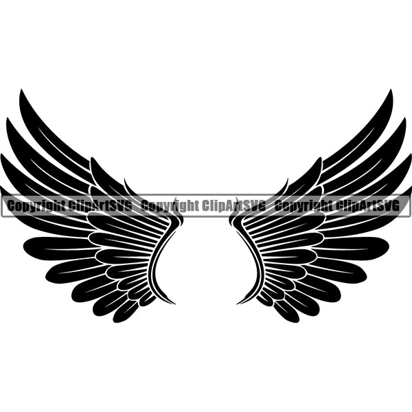 Design Element Angel Wings ClipArt SVG