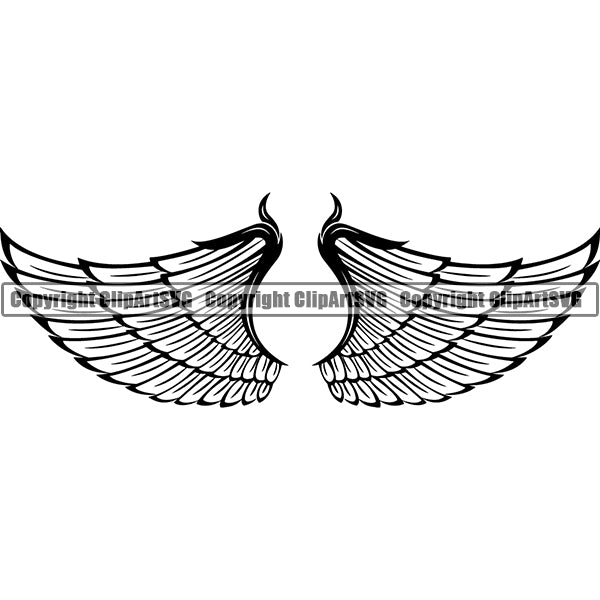 Design Element Angel Wings ClipArt SVG