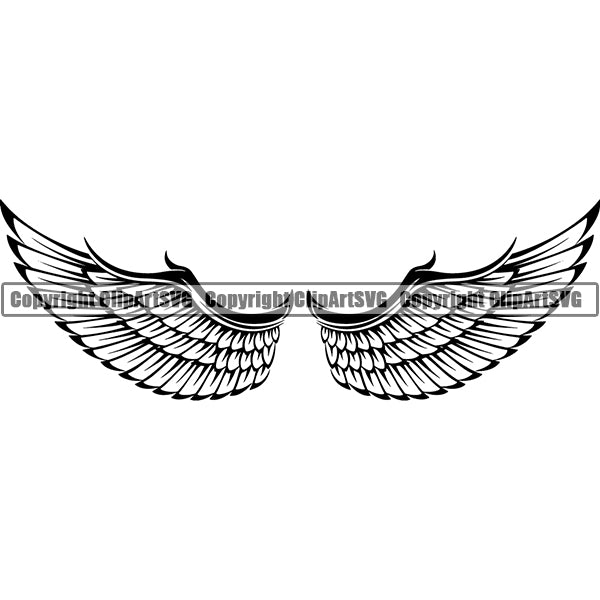 Design Element Angel Wings ClipArt SVG