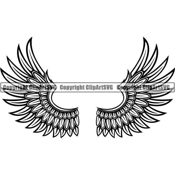 Design Element Angel Wings ClipArt SVG