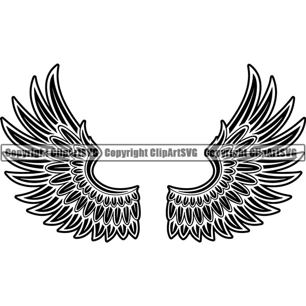 Design Element Angel Wings ClipArt SVG