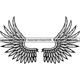Design Element Angel Wings ClipArt SVG