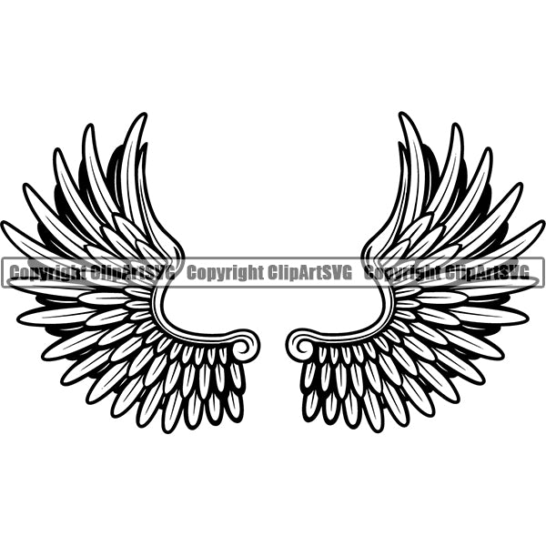 Design Element Angel Wings ClipArt SVG