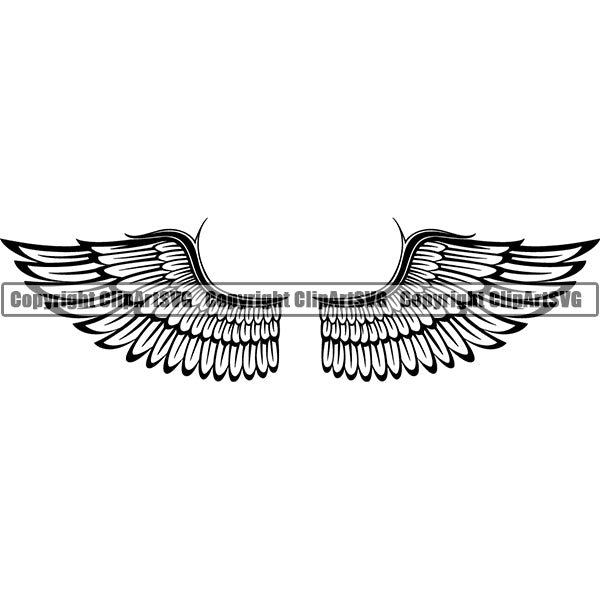 Design Element Angel Wings ClipArt SVG