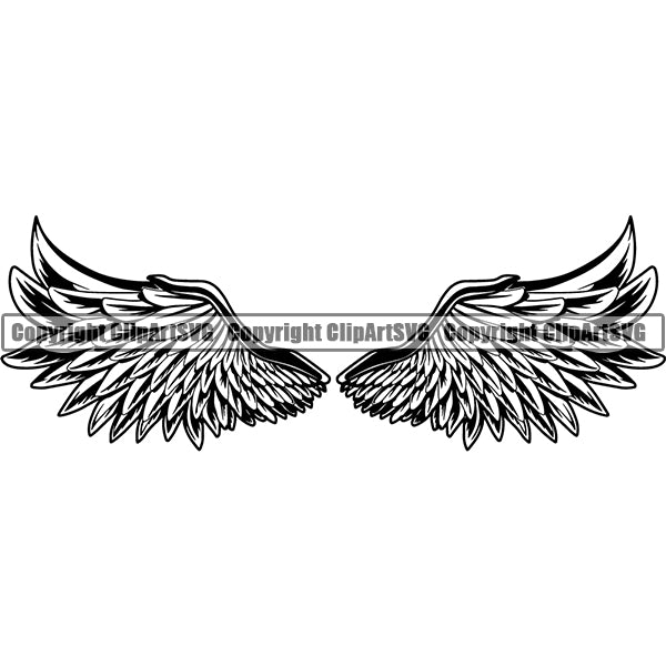 Design Element Angel Wings ClipArt SVG