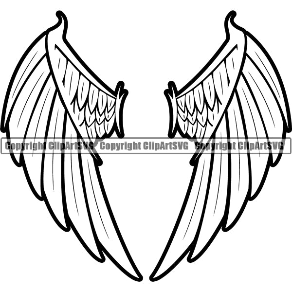 Design Element Angel Wings ClipArt SVG