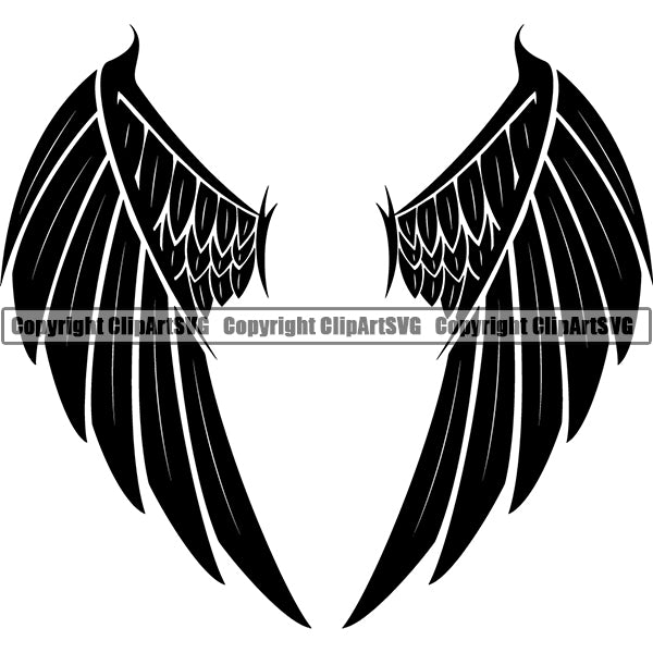 Design Element Angel Wings ClipArt SVG