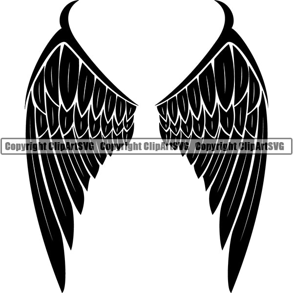 Design Element Angel Wings ClipArt SVG