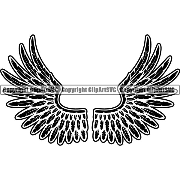 Design Element Angel Wings ClipArt SVG