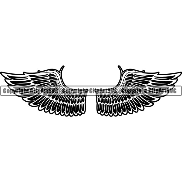 Design Element Angel Wings ClipArt SVG