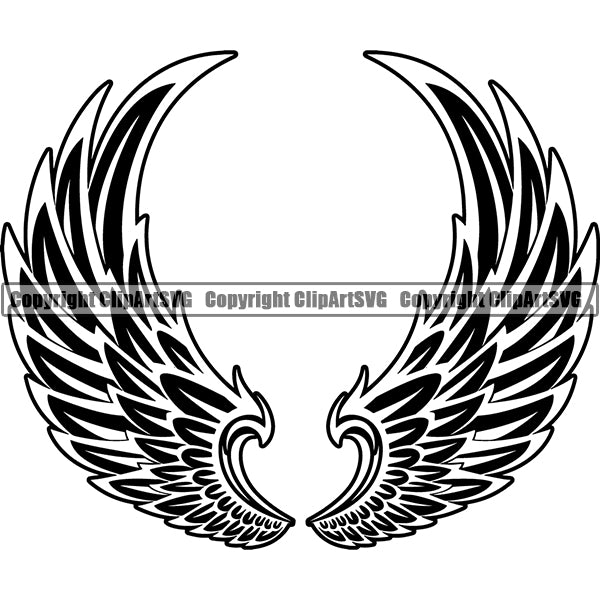 Design Element Angel Wings ClipArt SVG