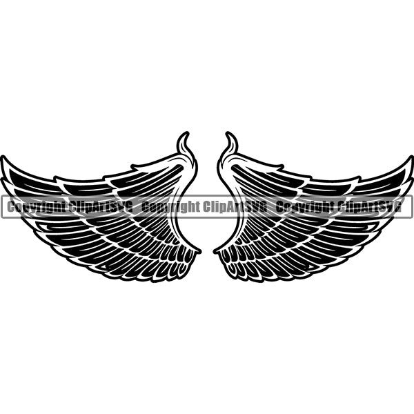 Design Element Angel Wings ClipArt SVG