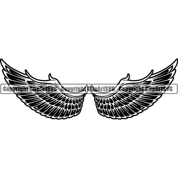 Design Element Angel Wings ClipArt SVG