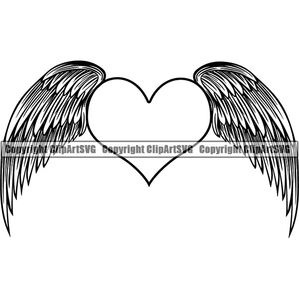 Design Element Angel Wings ClipArt SVG
