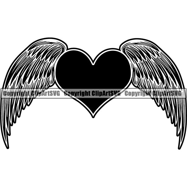 Design Element Angel Wings ClipArt SVG