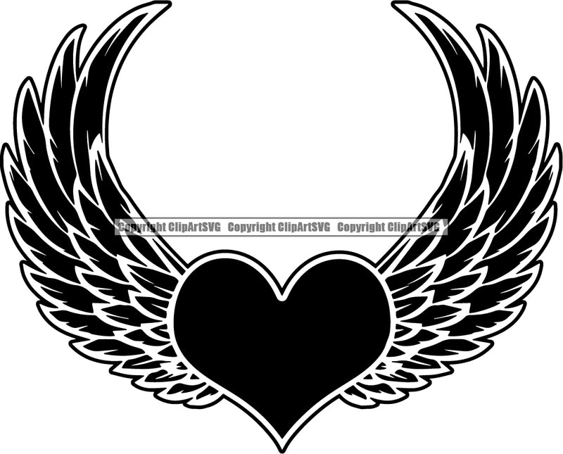 Design Element Angel Wings ClipArt SVG
