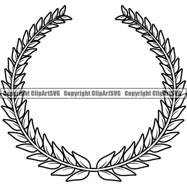 Design Element Laurel Wheat Wreath ClipArt SVG