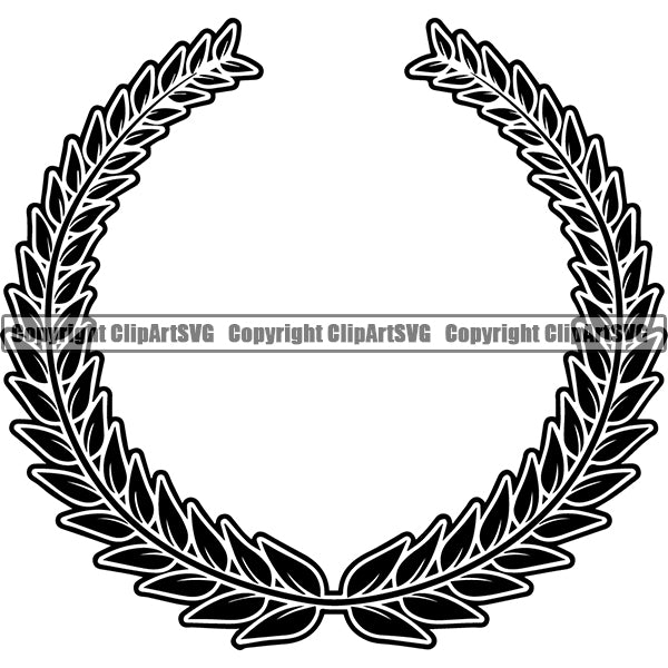 Design Element Laurel Wheat Wreath ClipArt SVG