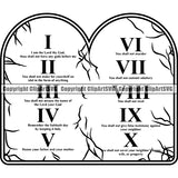 Ethnic Religion Christianity Ten Commandments ClipArt SVG