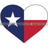 State Flag Heart Texas ClipArt SVG