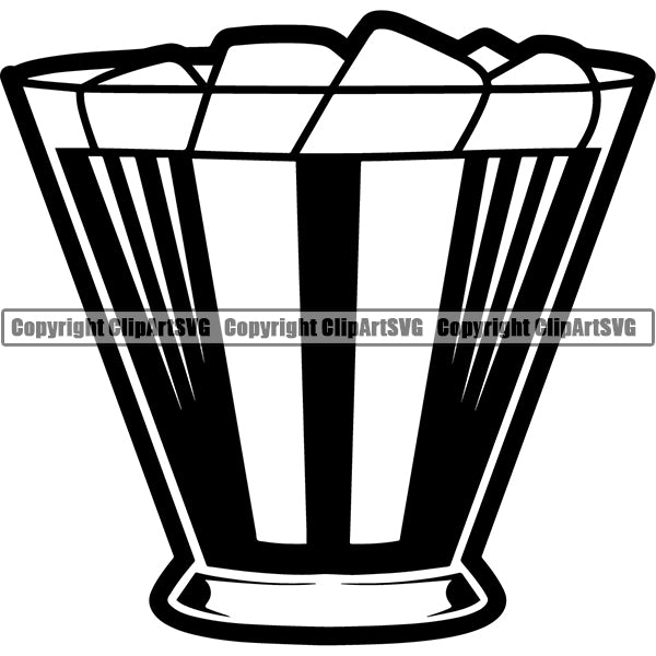 Mixed Drink Glass Alcohol Liquor Drinking ClipArt SVG