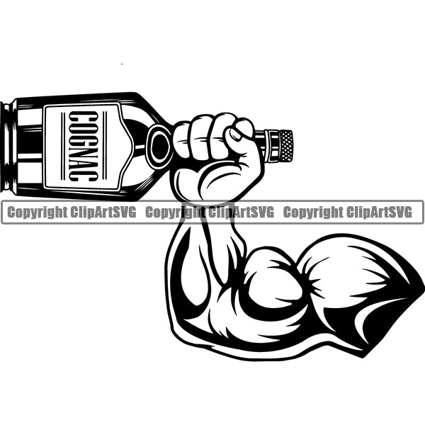 Alcohol Bottle Liquor Drink Drinking ClipArt SVG