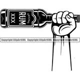 Alcohol Bottle Liquor Drink Drinking ClipArt SVG