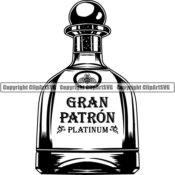 Alcohol Bottle Liquor Drink Drinking ClipArt SVG