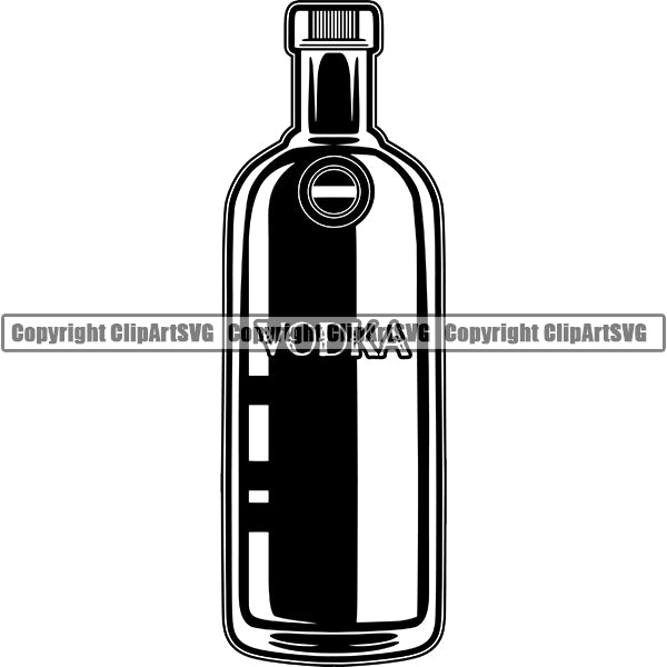 Alcohol Bottle Liquor Drink Drinking ClipArt SVG