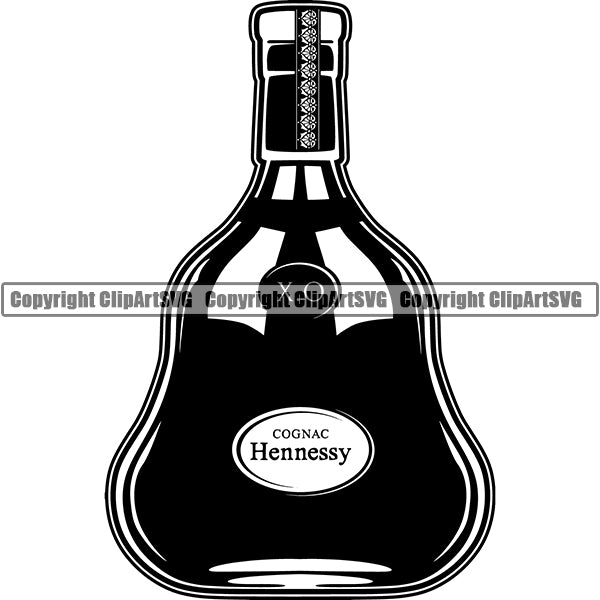 Alcohol Bottle Liquor Drink Drinking ClipArt SVG