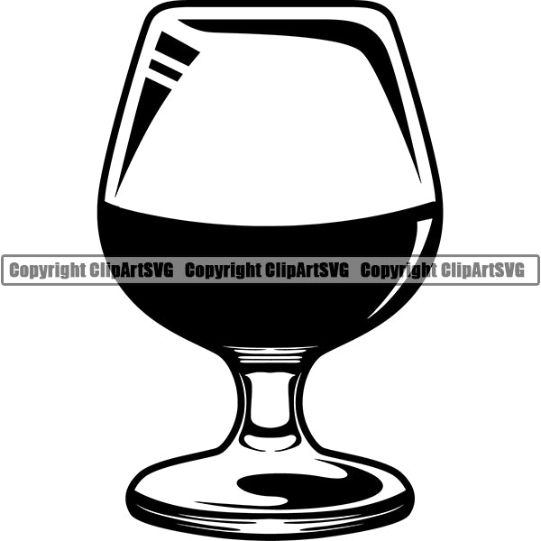 Mixed Drink Glass Alcohol Liquor Drinking ClipArt SVG