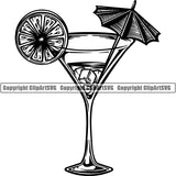 Mixed Drink Glass Alcohol Liquor Drinking ClipArt SVG