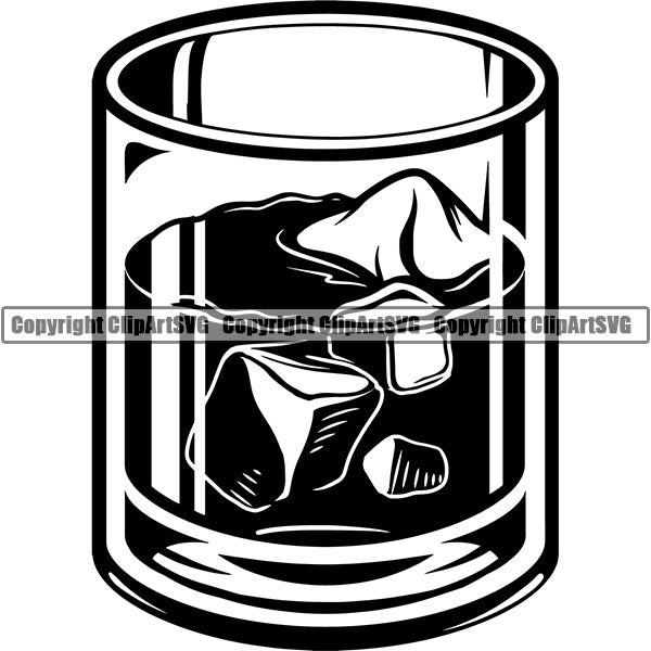 Mixed Drink Glass Alcohol Liquor Drinking ClipArt SVG