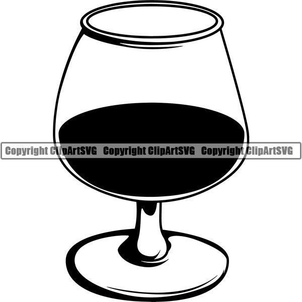 Mixed Drink Glass Alcohol Liquor Drinking ClipArt SVG