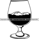 Mixed Drink Glass Alcohol Liquor Drinking ClipArt SVG