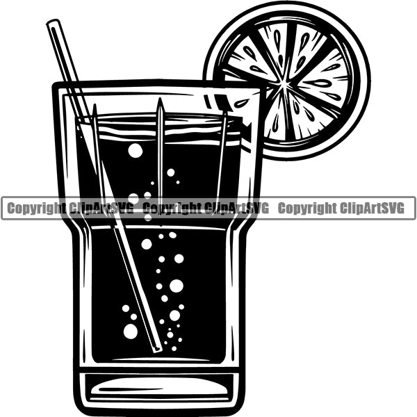 Mixed Drink Glass Alcohol Liquor Drinking ClipArt SVG