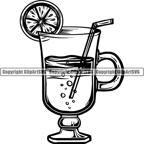 Mixed Drink Glass Alcohol Liquor Drinking ClipArt SVG