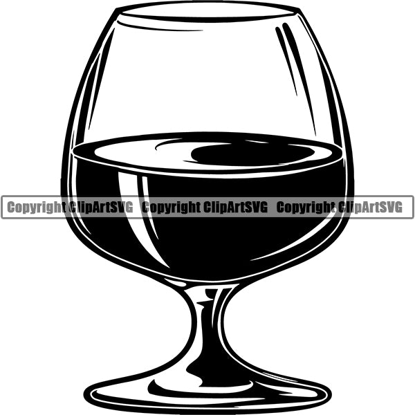 Mixed Drink Glass Alcohol Liquor Drinking ClipArt SVG