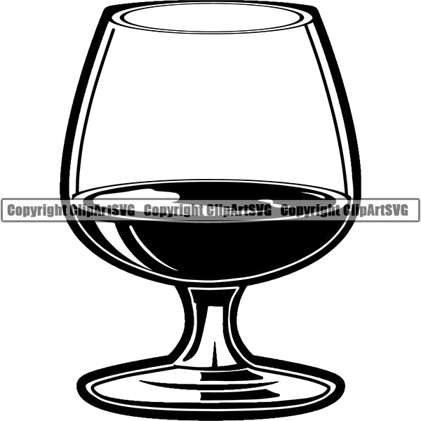 Mixed Drink Glass Alcohol Liquor Drinking ClipArt SVG