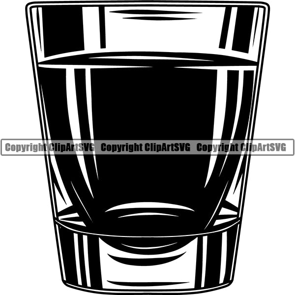 Shot Glass Mixed Drink  Alcohol Liquor Drinking ClipArt SVG