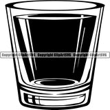 Shot Glass Mixed Drink  Alcohol Liquor Drinking ClipArt SVG