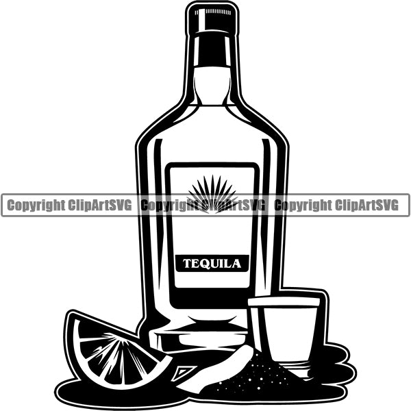 Alcohol Bottle Liquor Drink Drinking ClipArt SVG
