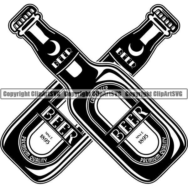 Beer Alcohol Liquor Drink Drinking Emblem Logo ClipArt SVG