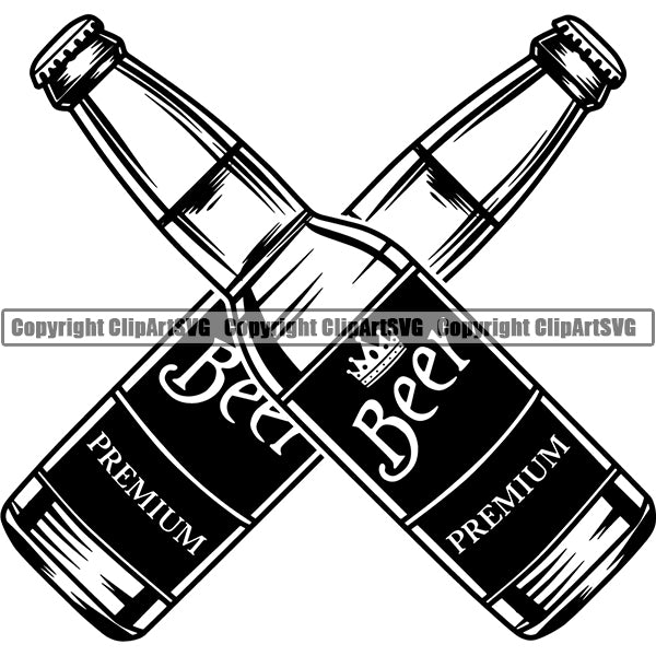 Beer Alcohol Liquor Drink Drinking Emblem Logo ClipArt SVG