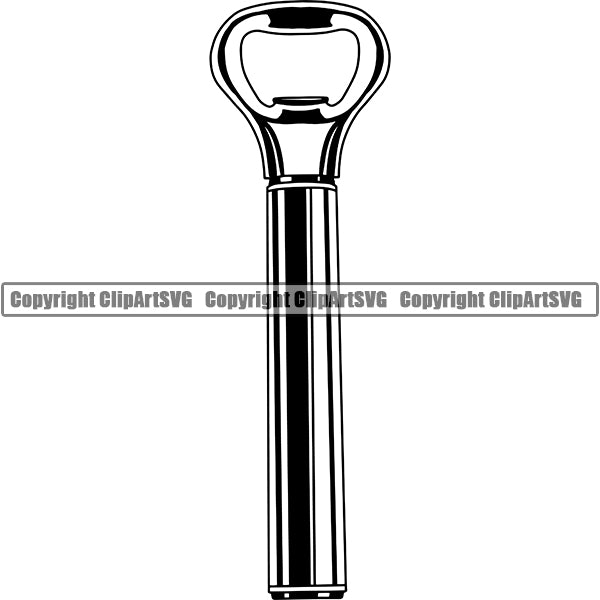 Beer Bottle Opener Alcohol Liquor Drink Drinking ClipArt SVG