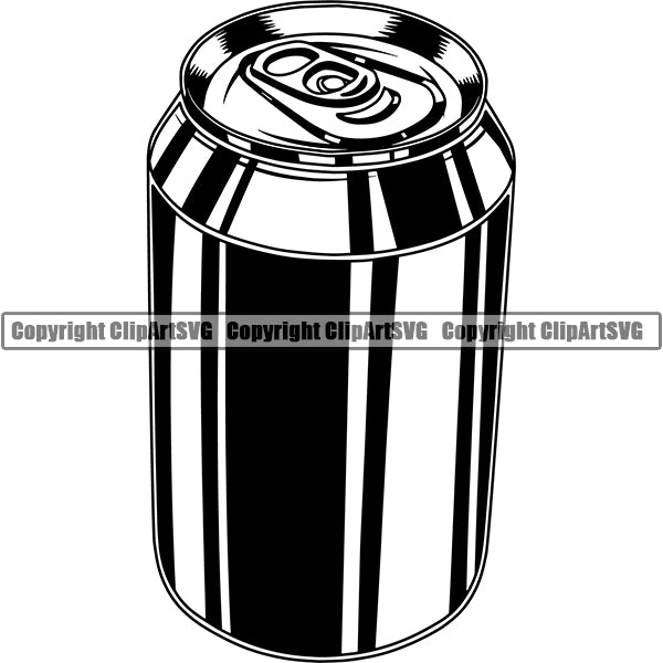 Beer Can Alcohol Liquor Drink Drinking Emblem Logo ClipArt SVG