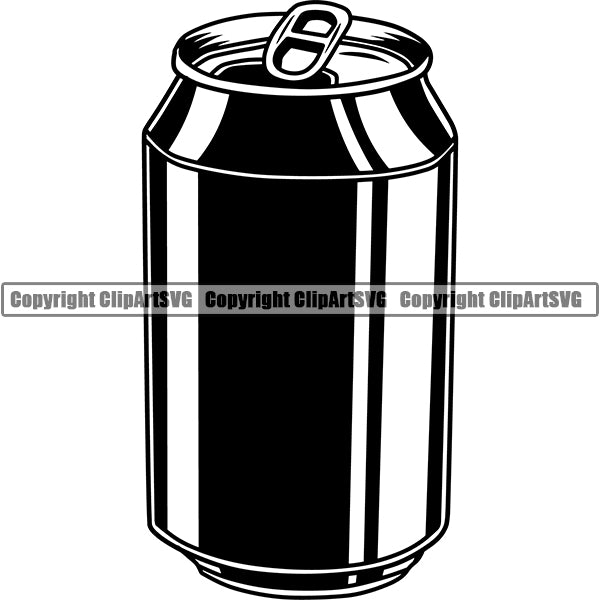 Beer Can Alcohol Liquor Drink Drinking Emblem Logo ClipArt SVG