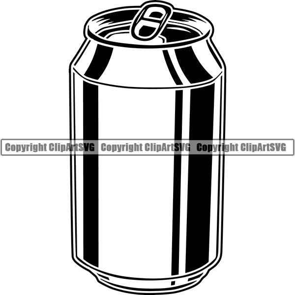 Beer Can Alcohol Liquor Drink Drinking Emblem Logo ClipArt SVG