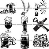 9 Beer Drinking Top Selling Designs Bottle Mug Can Logo BUNDLE ClipArt SVG