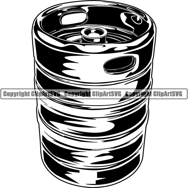 Beer Tap Draft Keg Alcohol Liquor Drink Drinking Emblem Logo ClipArt SVG